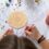 Woman astrologer draws a natal chart. Selective focus.